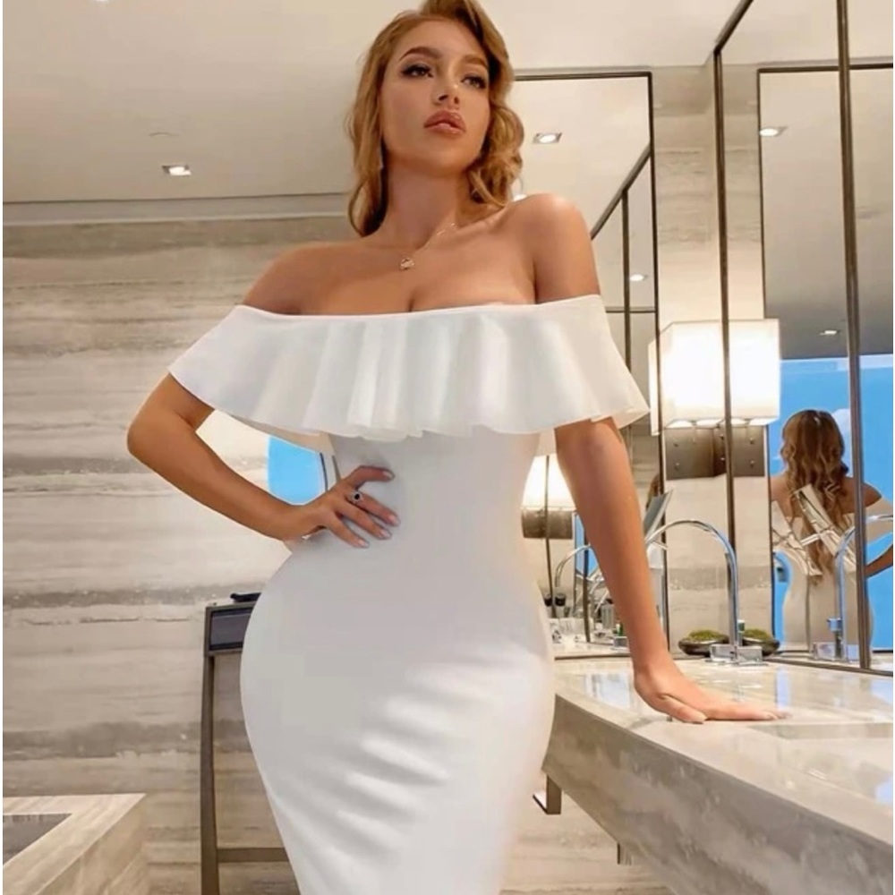 White shein dress
